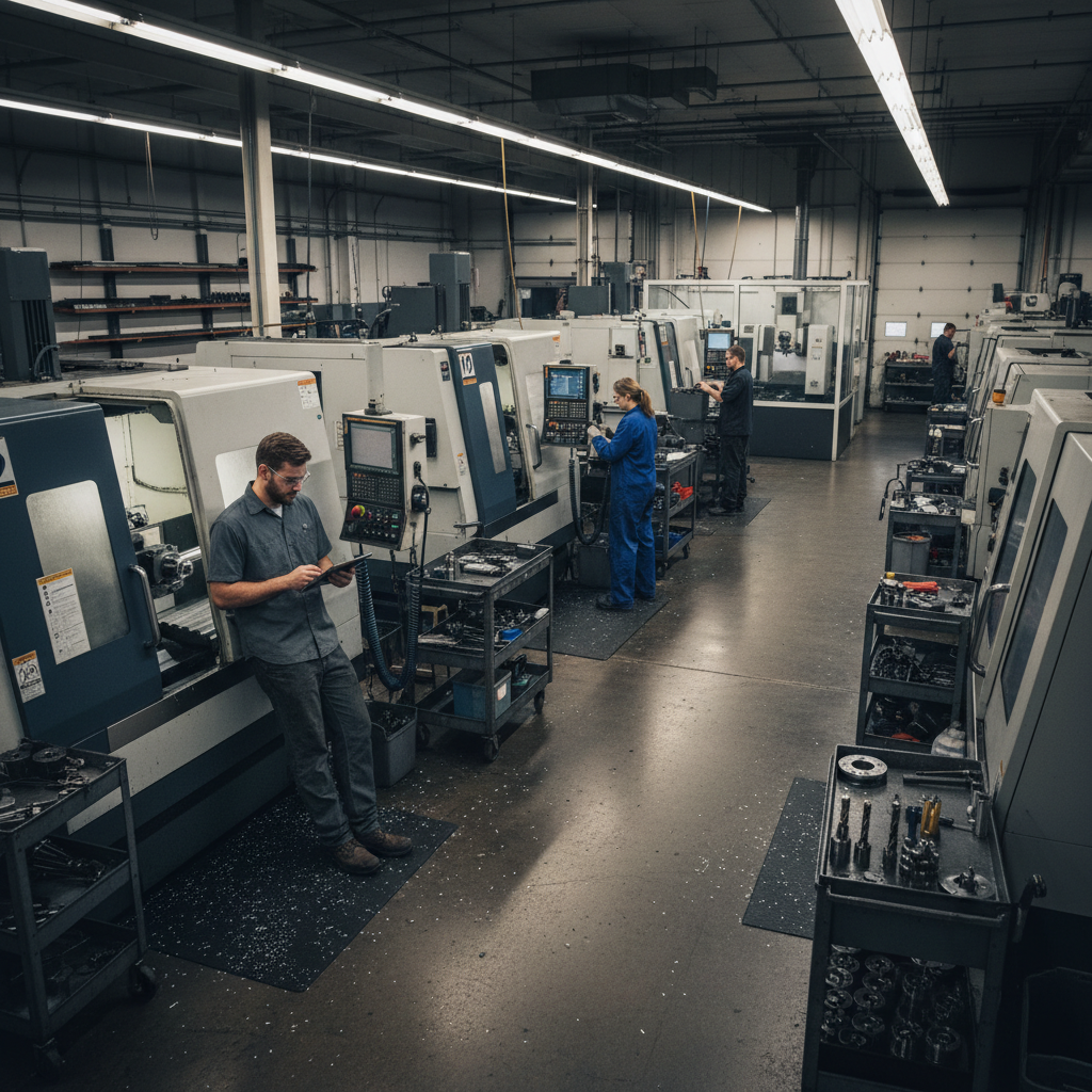 Multiple machinists using Setup Vault across a CNC machine shop